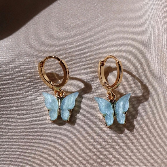 Urban Outfitters Jewelry - 3/$30 💛 Blue Acrylic Butterfly Earrings